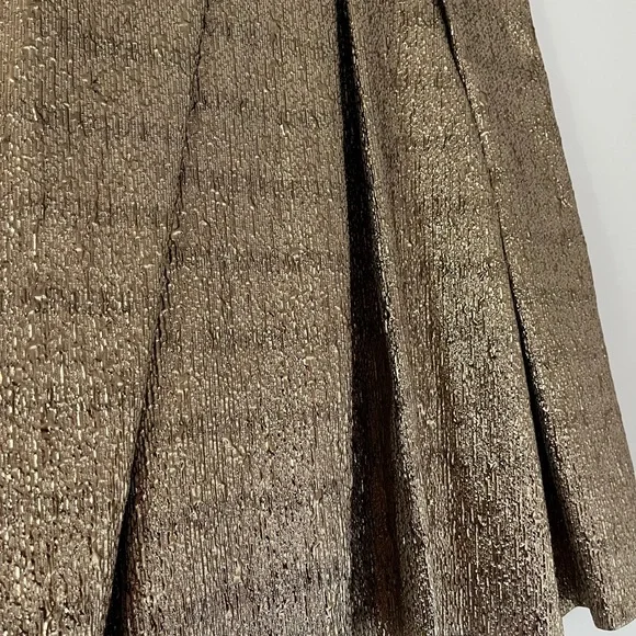 Eliza J Midi Bronze A-Line Skirt with Pockets - Picture 4 of 12